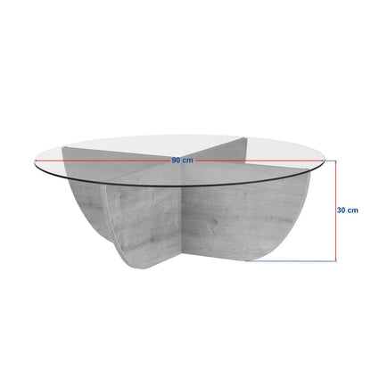 Τραπεζάκι Σαλονιού Wood Μαύρο 90 x 90 x 30 εκ GR668NRD1128