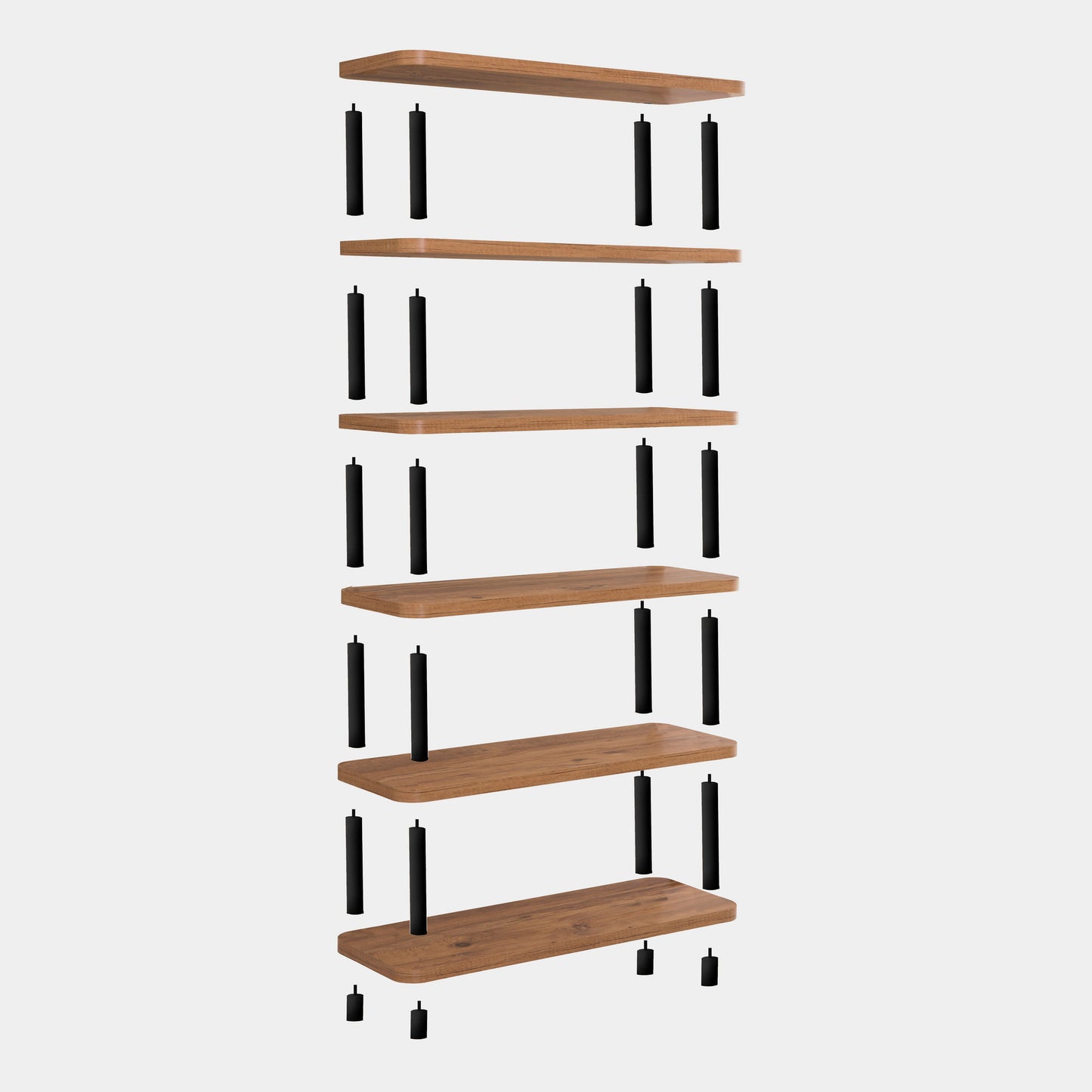 Βιβλιοθήκη 80 × 28 × 168,5 εκ. Μαύρο Atlantic Pine GR688DRA1207