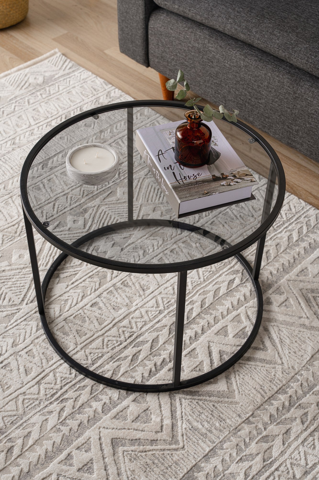 Τραπεζάκι Σαλονιού Μαύρο 15 x 15 x 43 εκ GR706CLN1140