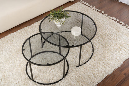 Τραπεζάκι Σαλονιού Set Μαύρο 15 x 15 x 39 εκ GR706CLN1141