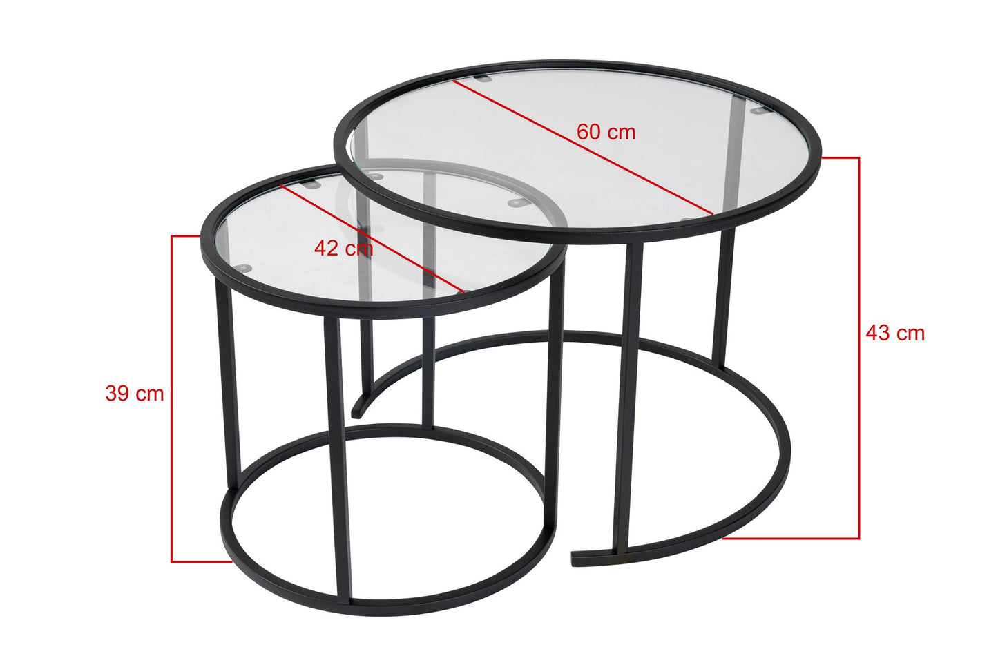 Τραπεζάκι Σαλονιού Set Μαύρο 15 x 15 x 43 εκ GR706CLN1194