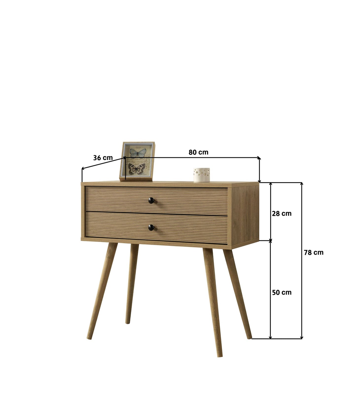 Συρταριέρα 80x50x36 εκ Δρυς 707DWL1120
