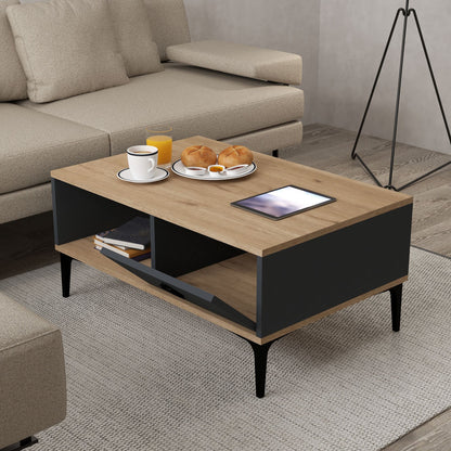 Τραπεζάκι Σαλονιού Δρυς Sapphire Ανθρακί 90 x 41,5 x 60 εκ. 707DWL1138