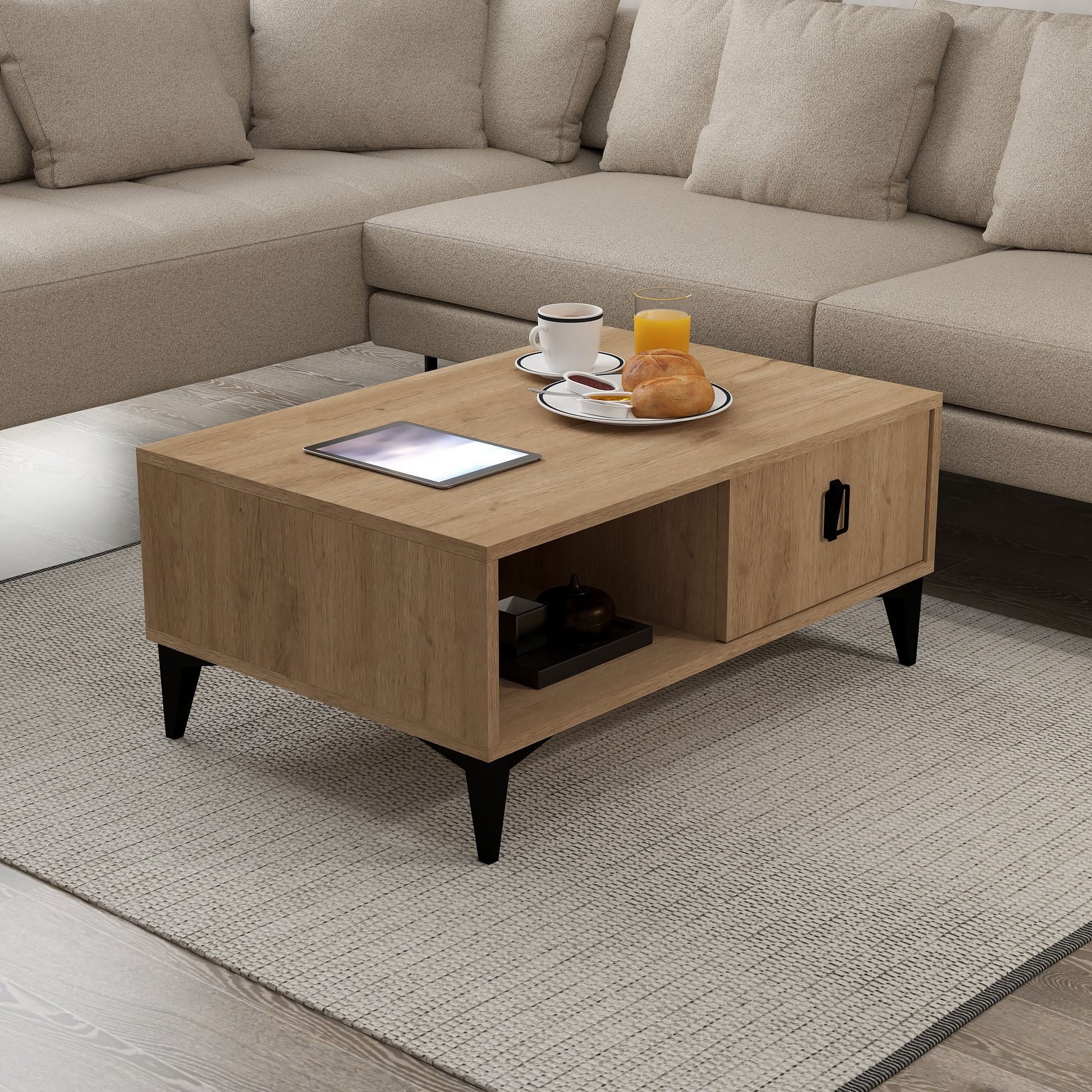 Τραπεζάκι Σαλονιού Δρυς Sapphire 90 x 41,5 x 60 εκ. 707DWL1141