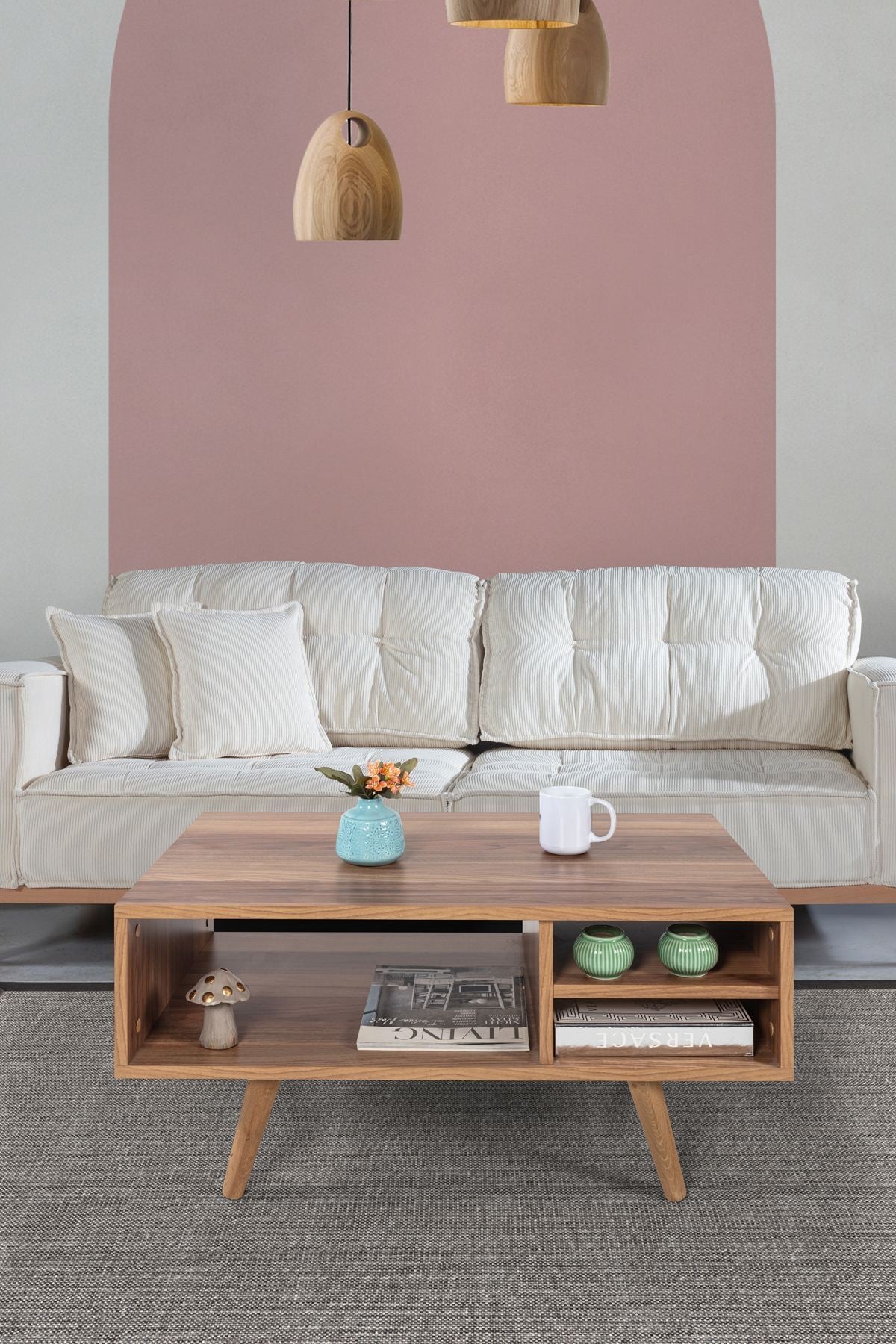 Τραπεζάκι Σαλονιού Καρυδιά 90 x 43 x 55 εκ. 707DWL1157