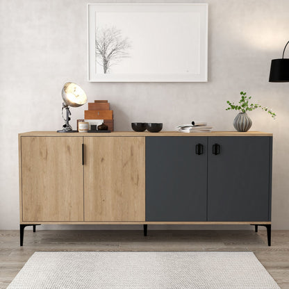 Κονσόλα Μπουφές 180x81x44 εκ Δρυς Sapphire / Ανθρακί 707DWL1245