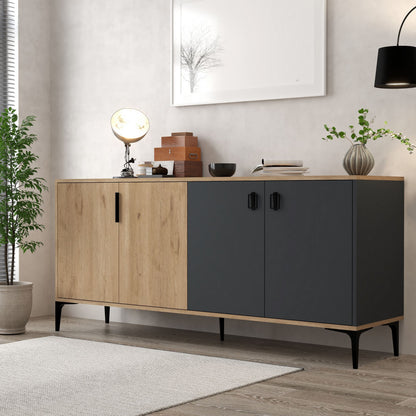 Κονσόλα Μπουφές 180x81x44 εκ Δρυς Sapphire / Ανθρακί 707DWL1245