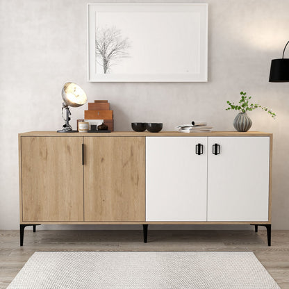 Κονσόλα Μπουφές 180x81x44 εκ Δρυς Sapphire / Λευκό 707DWL1247