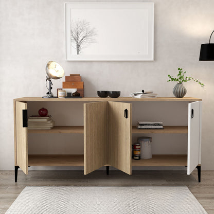 Κονσόλα Μπουφές 180x81x44 εκ Δρυς / Λευκό 707DWL1249
