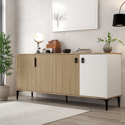 Κονσόλα Μπουφές 180x81x44 εκ Δρυς / Λευκό 707DWL1249