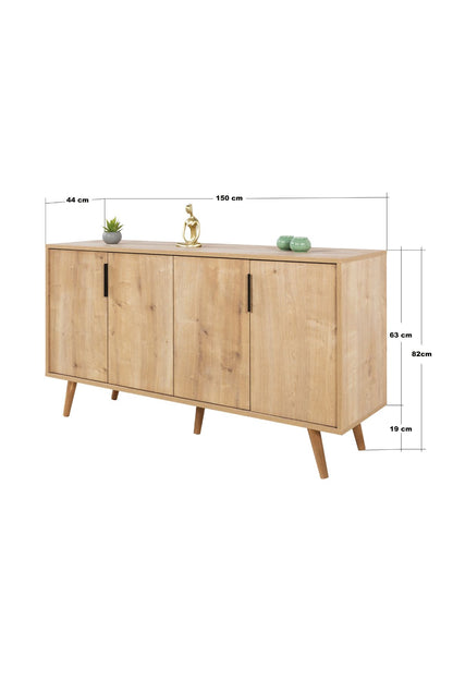 Κονσόλα Μπουφές 150x82x44 εκ Δρυς Sapphire 707DWL1256