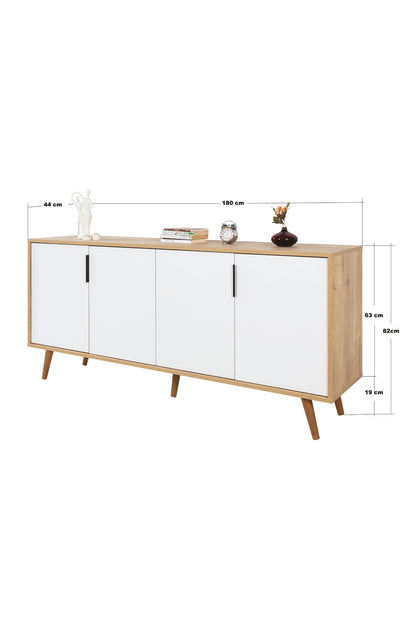 Κονσόλα Μπουφές 180x82x44 εκ Δρυς Sapphire / Λευκό 707DWL1260