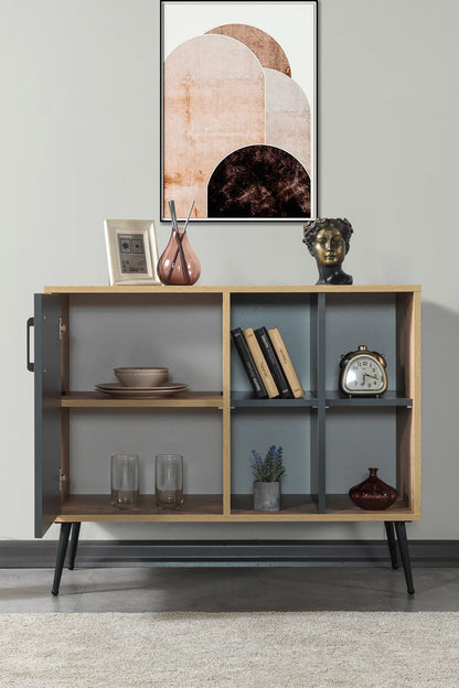 Κονσόλα Μπουφές 100x83x44 εκ Δρυς Sapphire / Ανθρακί 707DWL1263