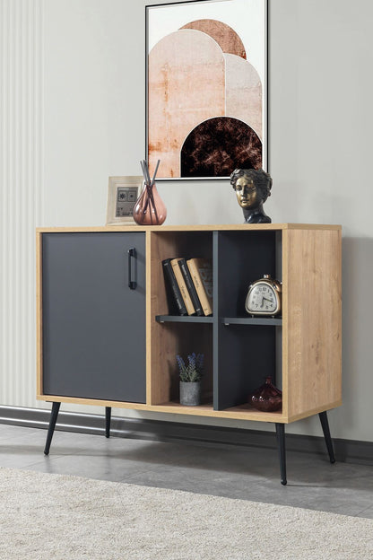 Κονσόλα Μπουφές 100x83x44 εκ Δρυς Sapphire / Ανθρακί 707DWL1263