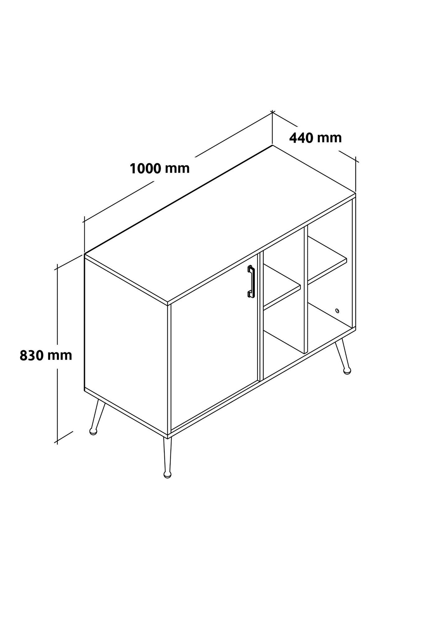 Κονσόλα Μπουφές 100x83x44 εκ Δρυς Sapphire 707DWL1264