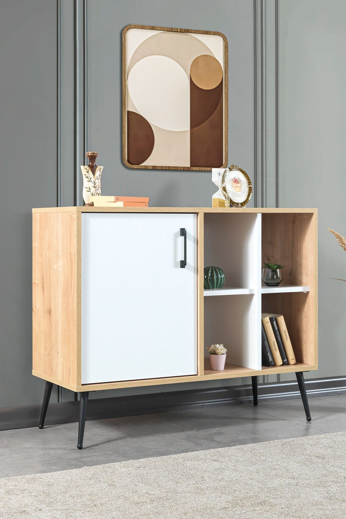 Κονσόλα Μπουφές 100x83x44 εκ Δρυς Sapphire / Λευκό 707DWL1265