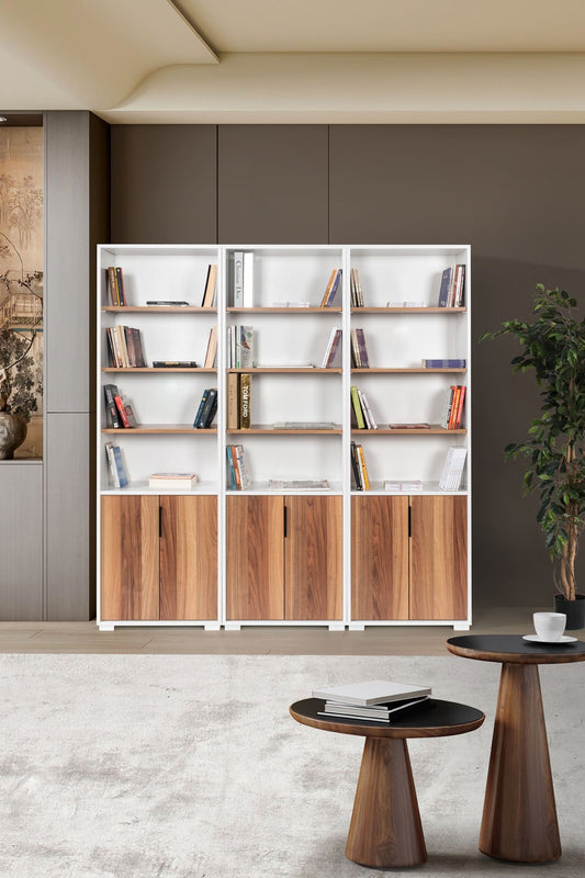 Βιβλιοθήκη Λευκό Καρυδί 180x2x30 εκ 707DWL1280