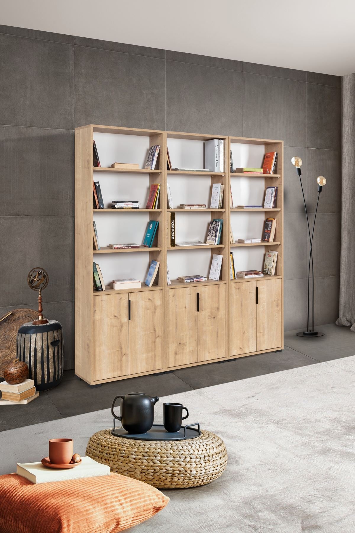 Βιβλιοθήκη Δρυς Sapphire 180x2x30 εκ 707DWL1281