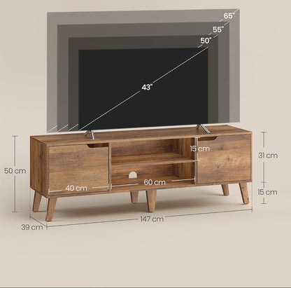 Έπιπλο Τηλεόρασης Χαμηλός Μπουφές Καφέ Μελί Χρώμα έως 65 ίντσες LT-V556K01