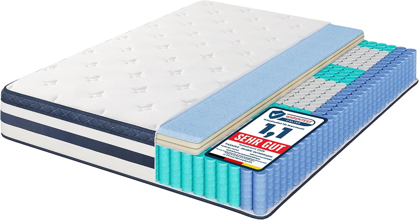 Pocket Springs και Αφρό Μνήμης Gel Μεσαίο Σκληρό (H3) 160 x 200 x 25 εκ RMZ-B35235Q101