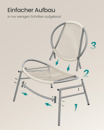 Μοντέρνο Σαλόνι Κήπου Μπαλκονιού σετ 3 τεμ. 2 Καρέκλες Πολυθρόνες Εργονομικές Στιβαρές Αντοχής έως 130 κιλά και Τραπεζάκι GG-F021GZ01