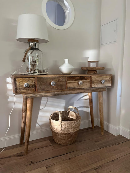 Τραπέζι Κονσόλα Εισόδου Βοηθητικό Τραπέζι Μασίφ Ξύλο 110 x 30 x 75 εκ 1376069