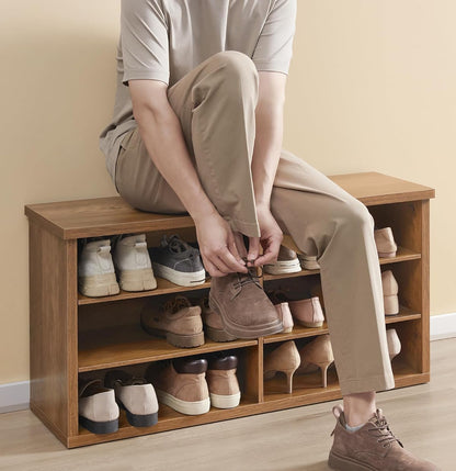 Παπουτσοθήκη Παγκάκι Κρεβατοκάμαρας Εισόδου Μελί Στιβαρό 29,5x100x50 εκ LS-B036K01