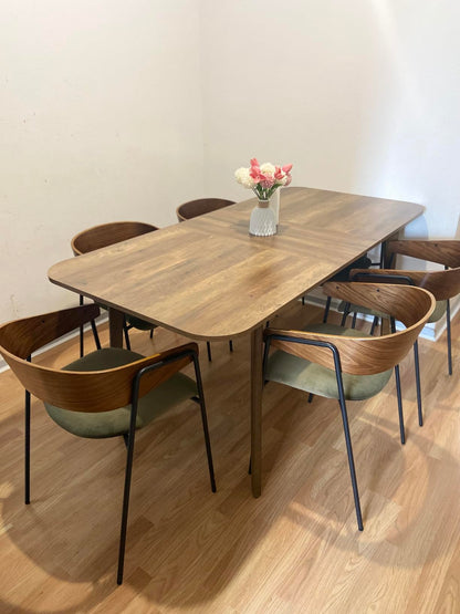 Τραπέζι Κουζίνας Τραπεζαρίας Επεκτεινόμενη Επιφάνεια Καφέ Μελί Γραφείο KD-T090K01