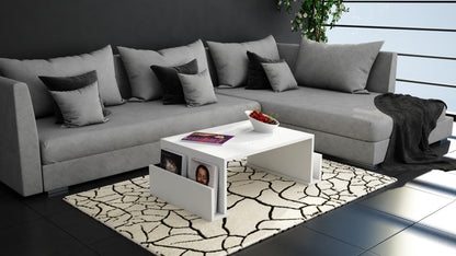 Τραπεζάκι Σαλονιού Λευκό 95 x 60 x 36,8 εκ GR745DCD2801