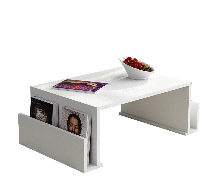 Τραπεζάκι Σαλονιού Λευκό 95 x 60 x 36,8 εκ GR745DCD2801