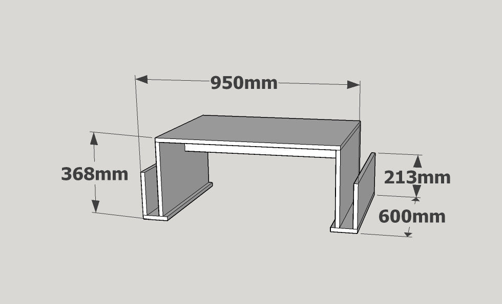 Τραπεζάκι Σαλονιού Λευκό 95 x 60 x 36,8 εκ GR745DCD2801