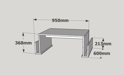 Τραπεζάκι Σαλονιού Καρυδί 95 x 60 x 36,8 εκ GR745DCD2802