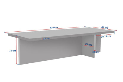 Τραπεζάκι Σαλονιού Δρυς Sapphire 120 x 45 x 30 εκ GR746NRD1102