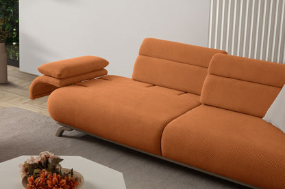 Τριθέσιος Καναπές σε χρώμα Κεραμιδί, 752EST1144.