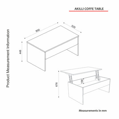 Τραπεζάκι Σαλονιού Λευκό 90 x 52 x 45 εκ GR756FRN2815