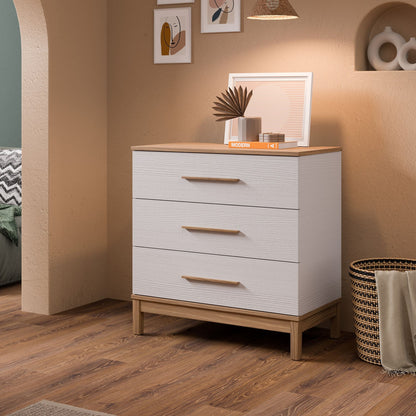 Συρταριέρα 90x91.75x48 εκ Wood / White Oak 762SRN1023