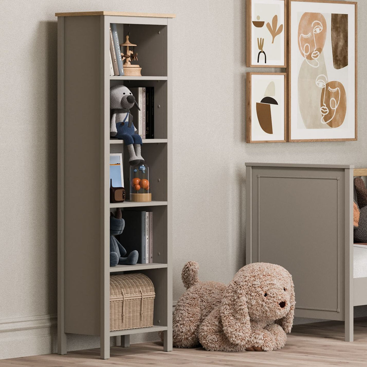 Βιβλιοθήκη Γκρι Δρυς 50x179.5x39.5 εκ 762SRN1033