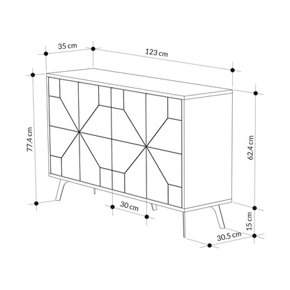 Μπουφές Hitit 123x35x77,4cm | 776HMS2507