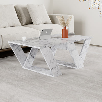 Τραπεζάκι Σαλονιού Μάρμαρο Carrara 110 x 60 x 40 εκ GR776HMS2875