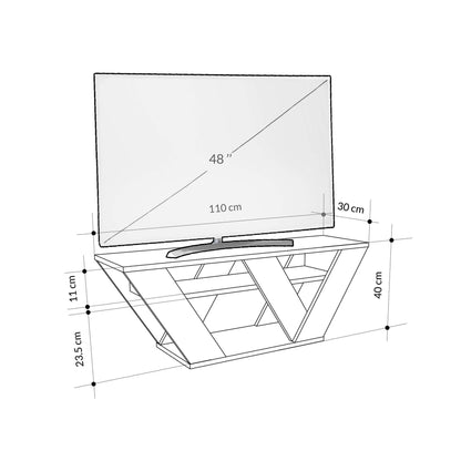 Έπιπλο Τηλεόρασης TV Βάση Σύνθεση Carrara Marble | 776HMS3131
