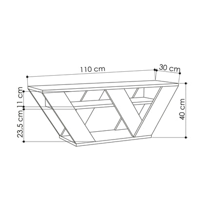 Έπιπλο Τηλεόρασης TV Βάση Σύνθεση Carrara Marble | 776HMS3131