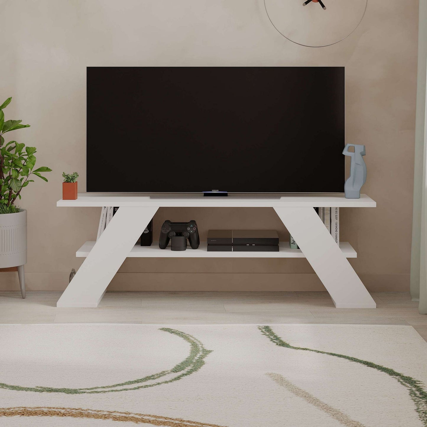 Έπιπλο Τηλεόρασης TV Βάση Σύνθεση Λευκό | 776HMS3136