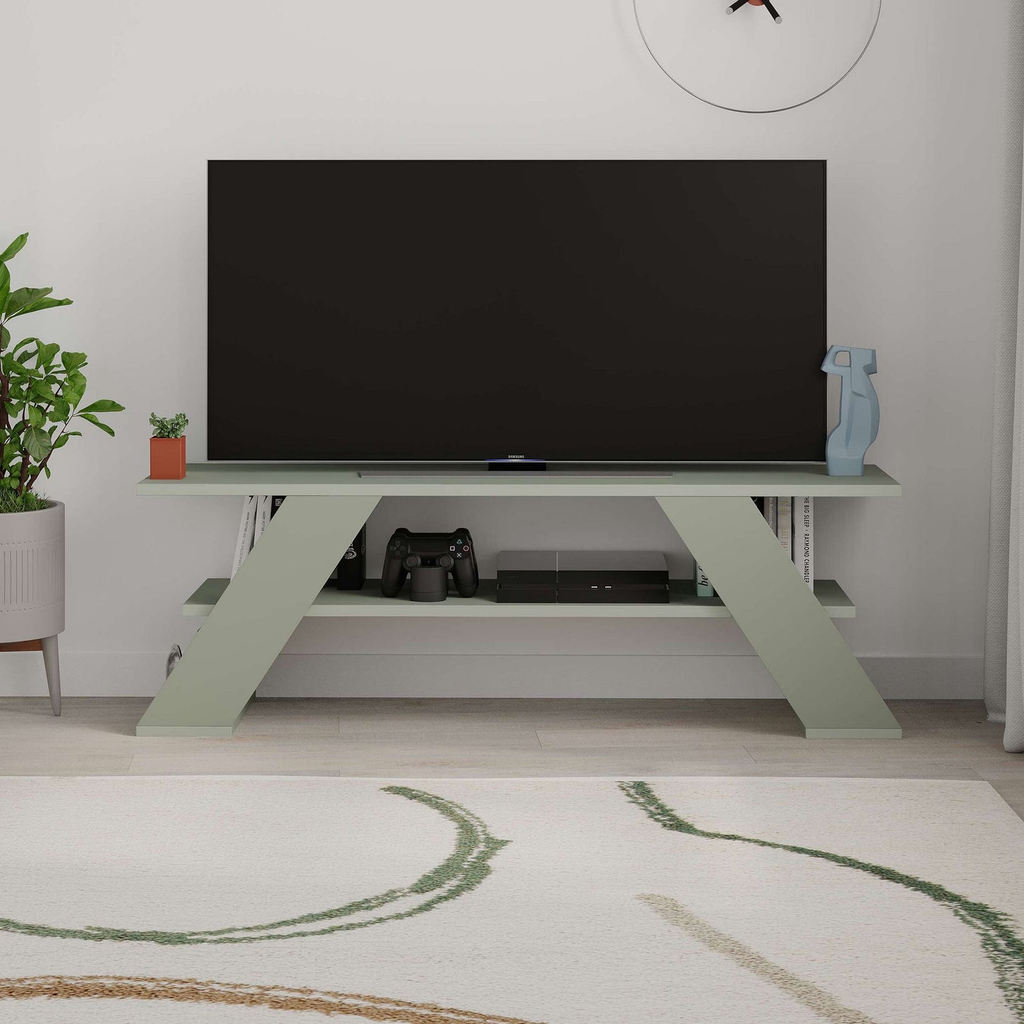 Έπιπλο Τηλεόρασης TV Βάση Σύνθεση Ash Green | 776HMS3137