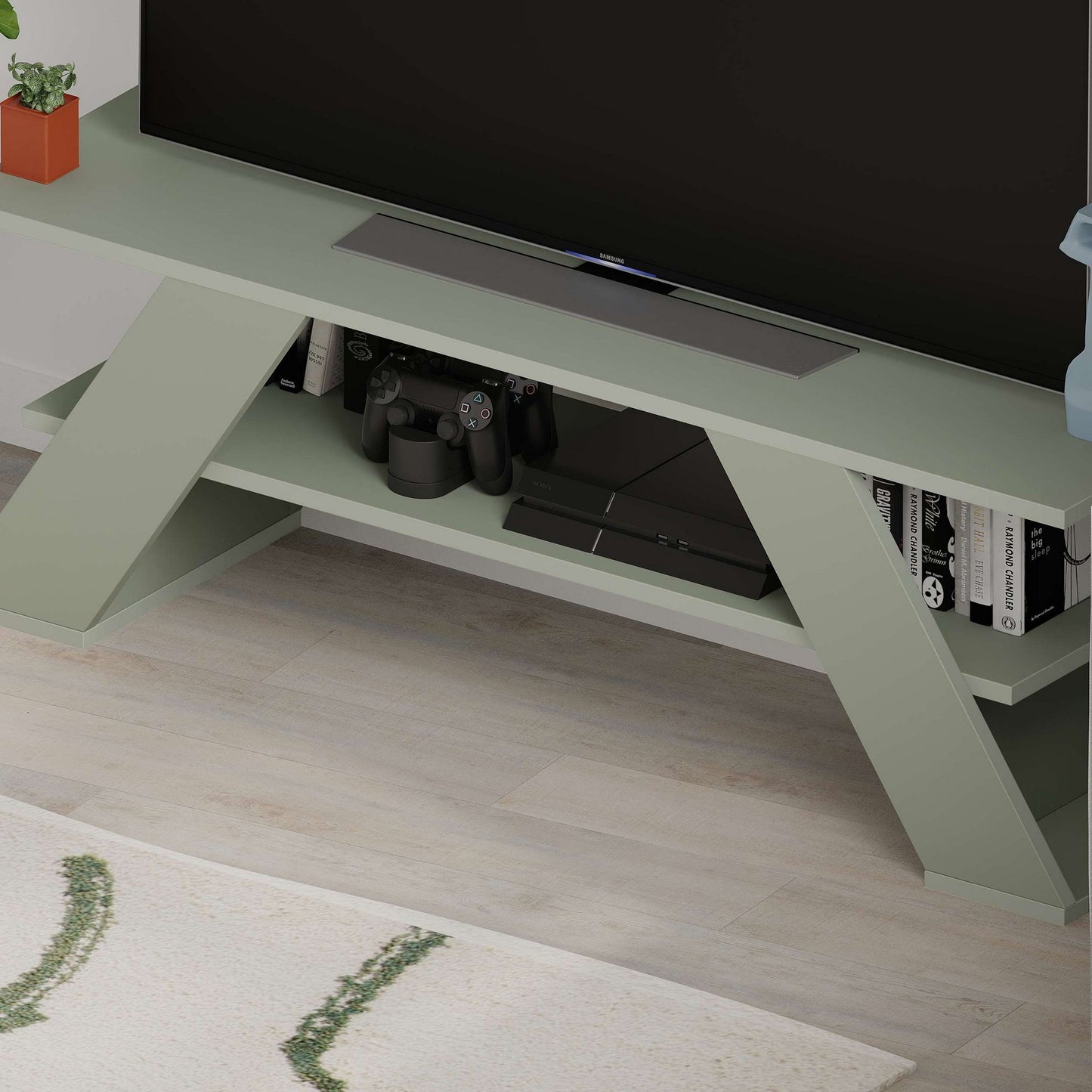 Έπιπλο Τηλεόρασης TV Βάση Σύνθεση Ash Green | 776HMS3137