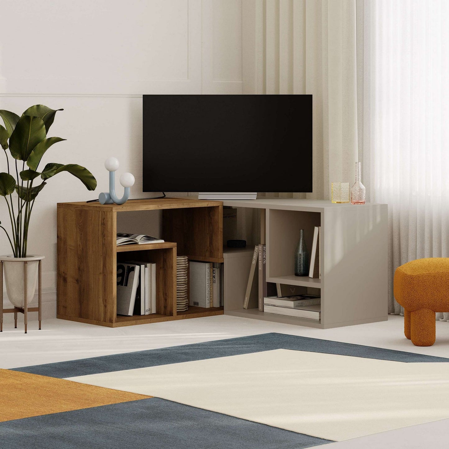 Έπιπλο Τηλεόρασης TV Βάση Σύνθεση Hitit Sandstone | 776HMS3141