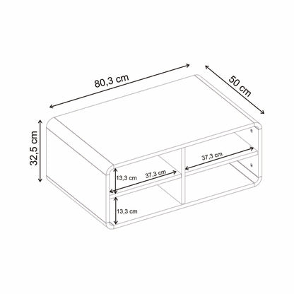 Τραπεζάκι Σαλονιού Φυσικό 80,3 x 32,5 x 50 εκ. 776HMS6439