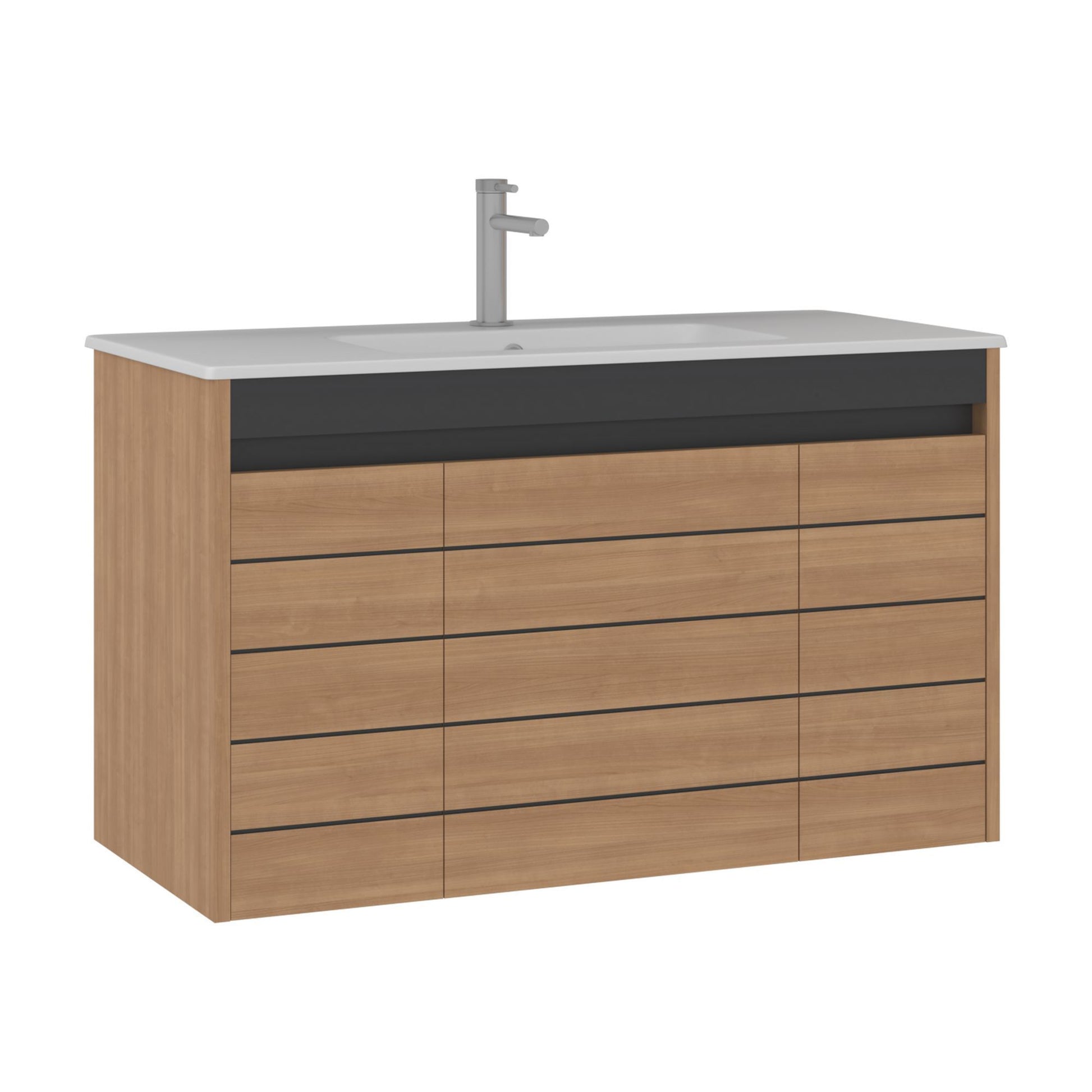Έπιπλο Μπάνιου με Νιπτήρα σε χρώμα Καρυδί, 785PNC1175.