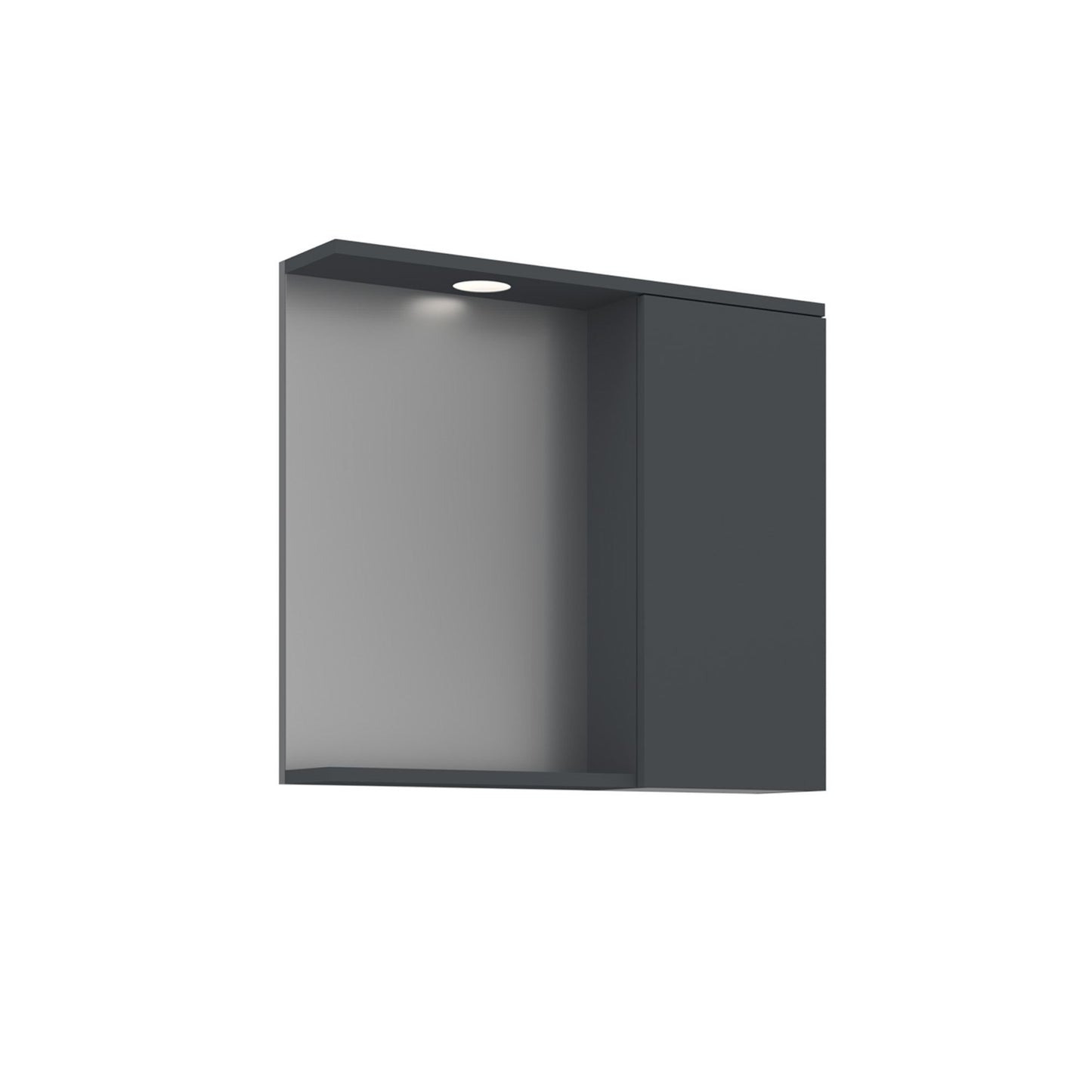 Ντουλάπι Καθρέφτης Μπάνιου 75x68x18 εκ. Matte Anthracite | 785PNC1249