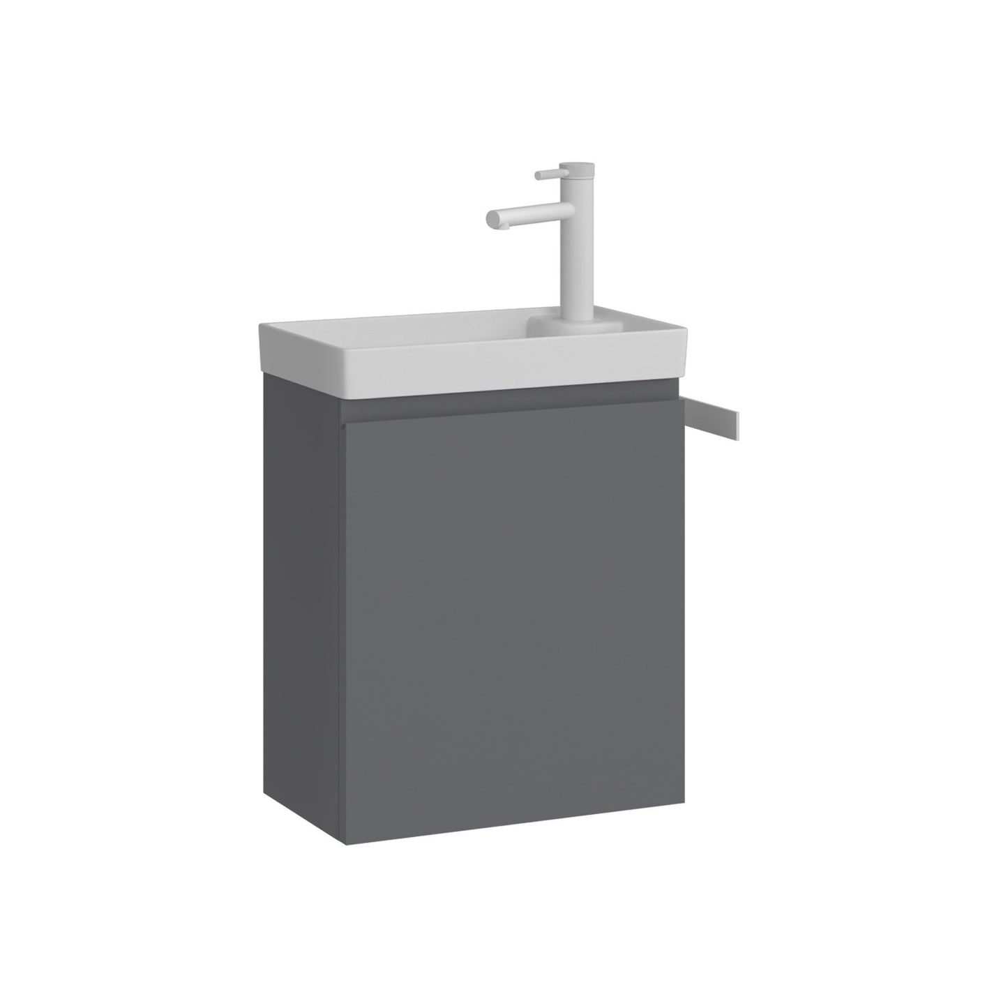 Έπιπλο Μπάνιου με Νιπτήρα σε χρώμα Ματ Γκρι, 785PNC1369.