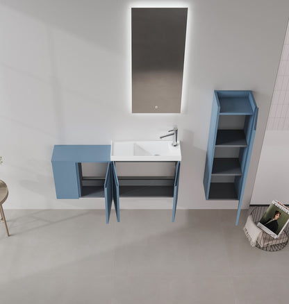 Έπιπλο Μπάνιου με Νιπτήρα σε χρώμα Πετρόλ, 785PNC1389.